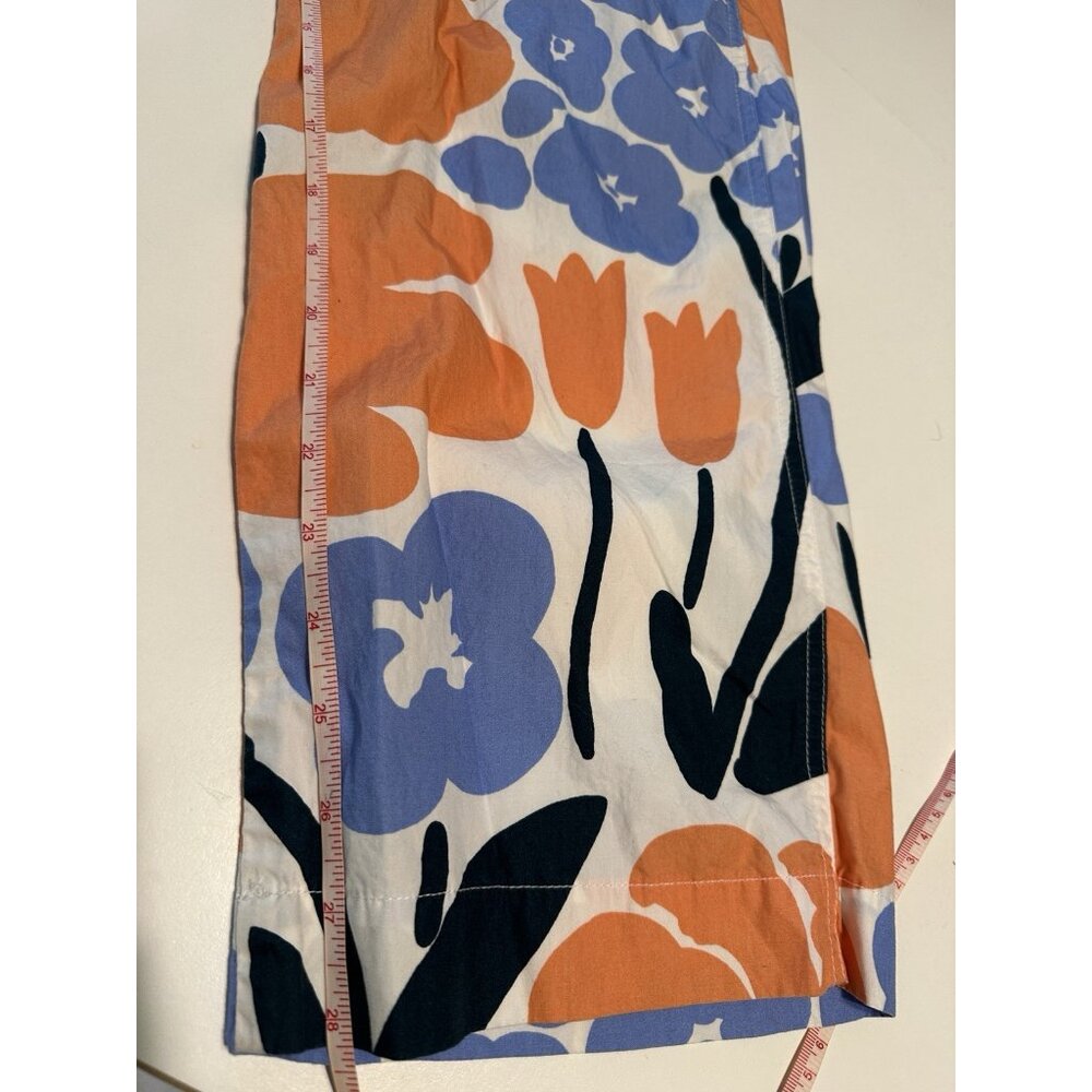 Marimekko Uniqlo Pants Women 24-25/ 28”  Floral High Rise Waist Straight Leg - Picture 3 of 7